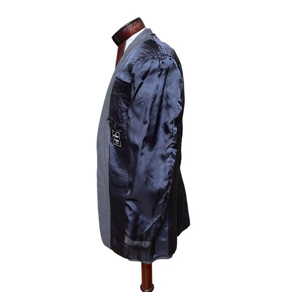 Hickey Freeman Boardroom Gray 100% Wool Two Button Suit Jacket Blazer Size 40R - Picture 10 of 14